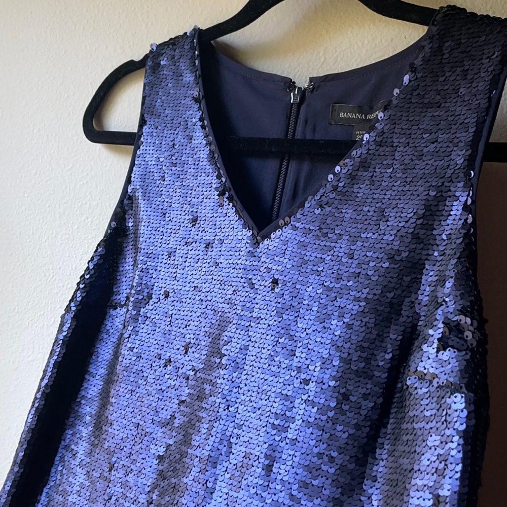 Gorgeous Blue Sequin A-line Mini Dress